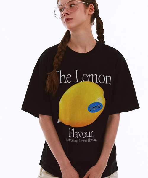 MATCHGLOBE(マッチグローブ)の「カラー レモン オーバーサイズ Tシャツ (ブラック)(Tシャツ/カットソー・レディース・その他・FREE)」の2枚目の写真