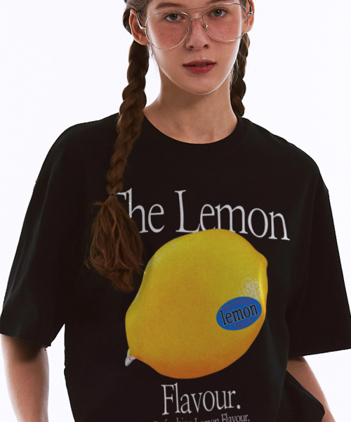 MATCHGLOBE(マッチグローブ)の「カラー レモン オーバーサイズ Tシャツ (ブラック)(Tシャツ/カットソー・レディース・その他・FREE)」の3枚目の写真
