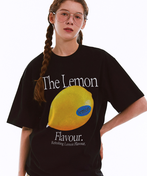 MATCHGLOBE(マッチグローブ)の「カラー レモン オーバーサイズ Tシャツ (ブラック)(Tシャツ/カットソー・レディース・その他・FREE)」の4枚目の写真