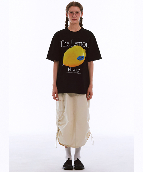 MATCHGLOBE(マッチグローブ)の「カラー レモン オーバーサイズ Tシャツ (ブラック)(Tシャツ/カットソー・レディース・その他・FREE)」の5枚目の写真