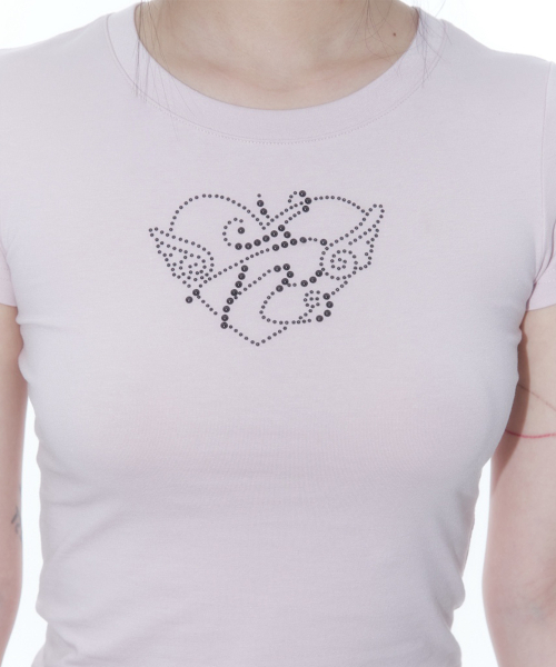KASHIKO（カシコ）の「Flower Heart Baby Tee Pink（Tシャツ/カットソー・レディース・その他・SMALL/MEDIUM）」の9枚目の写真