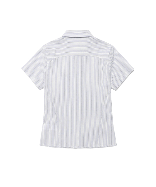 Cavish(カビシ)の「W STRIPED HALF SLEEVE SHIRT BLUE(CV2FMFW362A)(シャツ/ブラウス・レディース・ブルー・FREE)」の2枚目の写真
