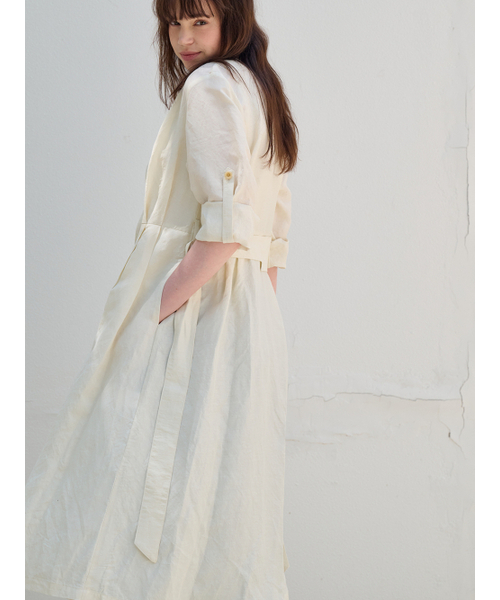 FREAKS BY KIMTAEHOON（フリークス）の「ホットサマーリネンブレンドハイウエストトレンチドレス_WHISPER-WHITE [アイボリー]（ワンピース・レディース・その他・SMALL/MEDIUM）」の4枚目の写真