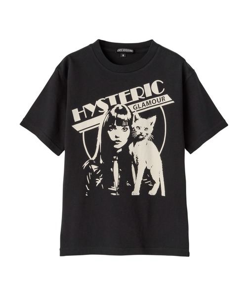 JOEY HYSTERIC(ジョーイヒステリック)の「HYSTERIC WOMAN CAT 半袖Tシャツ(Tシャツ/カットソー・キッズ・ホワイト系その他2/ブラック・MEDIUM/SMALL)」の2枚目の写真