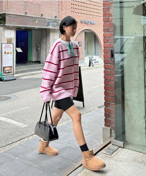 WaiKei(ワイケイ)の「ストライプブークルニットピンク(ニット/セーター・レディース・その他・1/2)」の9枚目の写真