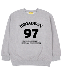 97ブロードウェイ 裏毛 オーバーサイズ スウェットTシャツ グレー