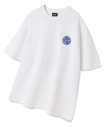 NOMBRE（ノンブレ）の「ブルーロゴオーバーサイズ半袖Tシャツ[ホワイト]（Tシャツ/カットソー）」