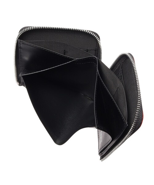 HIROKO HAYASHI（ヒロコハヤシ）の「OSSO VIVO（オッソ ヴィーヴォ）ファスナー式二つ折り財布（財布・レディース・レッド系1/ブラック・00）」の7枚目の写真