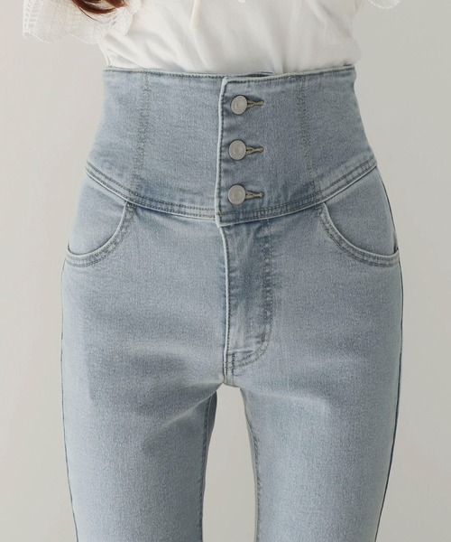 WEGO(ウィゴー)の「WEGO/【26年春夏新作】ハイウエストストレッチフレアデニムパンツ(デニムパンツ・レディース・コバルトブルー/ブラック系その他/スカイブルー/ブラック系2・SMALL/X-SMALL/MEDIUM)」の11枚目の写真