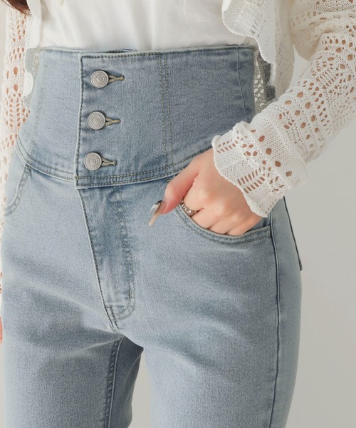 WEGO(ウィゴー)の「WEGO/【26年春夏新作】ハイウエストストレッチフレアデニムパンツ(デニムパンツ・レディース・コバルトブルー/ブラック系その他/スカイブルー/ブラック系2・SMALL/X-SMALL/MEDIUM)」の12枚目の写真