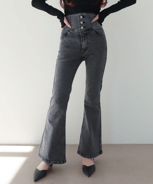 WEGO(ウィゴー)の「WEGO/【26年春夏新作】ハイウエストストレッチフレアデニムパンツ(デニムパンツ・レディース・コバルトブルー/ブラック系その他/スカイブルー/ブラック系2・SMALL/X-SMALL/MEDIUM)」の20枚目の写真