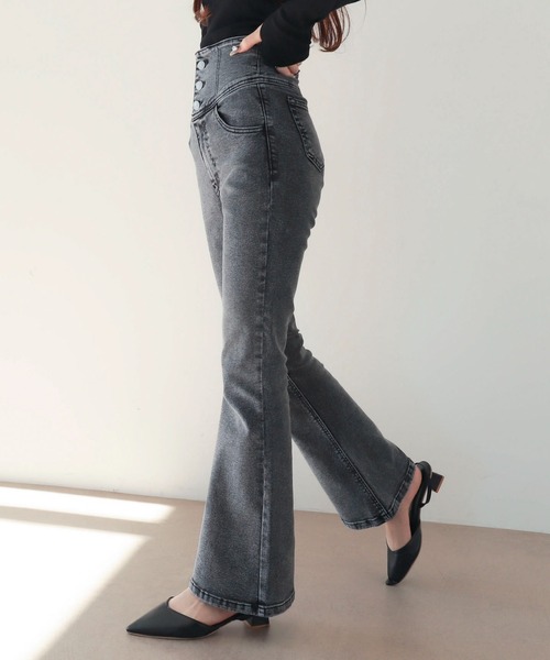 WEGO(ウィゴー)の「WEGO/【26年春夏新作】ハイウエストストレッチフレアデニムパンツ(デニムパンツ・レディース・コバルトブルー/ブラック系その他/スカイブルー/ブラック系2・SMALL/X-SMALL/MEDIUM)」の21枚目の写真