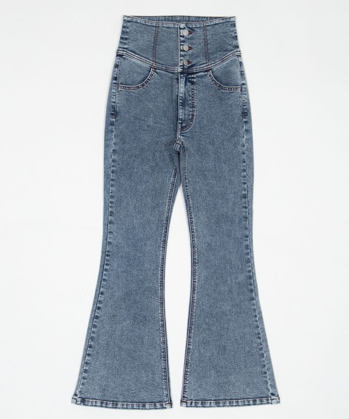 WEGO(ウィゴー)の「WEGO/【26年春夏新作】ハイウエストストレッチフレアデニムパンツ(デニムパンツ・レディース・コバルトブルー/ブラック系その他/スカイブルー/ブラック系2・SMALL/X-SMALL/MEDIUM)」の16枚目の写真