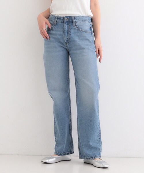 SHOO・LA・RUE（シューラルー）の「【SHOO・LA・RUE DENIM】程よいゆとりの ストレートデニムパンツ（デニムパンツ・レディース・ブルー/オフホワイト/ブラック/ネイビー・10/01/02/03/04）」の13枚目の写真