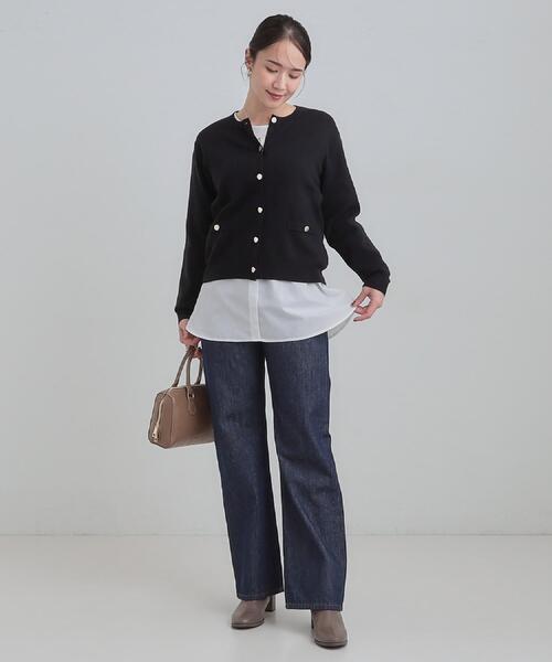 SHOO・LA・RUE（シューラルー）の「【SHOO・LA・RUE DENIM/SS-LL】程よい厚みの ストレートデニムパンツ（10.5オンス）（デニムパンツ・レディース・ブルー/オフホワイト/ブラック/ネイビー・10/01/02/03/04）」の9枚目の写真