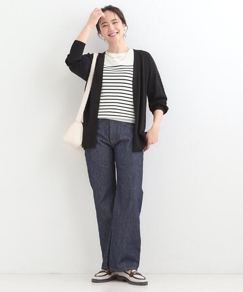 SHOO・LA・RUE（シューラルー）の「【SHOO・LA・RUE DENIM/SS-LL】程よい厚みの ストレートデニムパンツ（10.5オンス）（デニムパンツ・レディース・ブルー/オフホワイト/ブラック/ネイビー・10/01/02/03/04）」の10枚目の写真