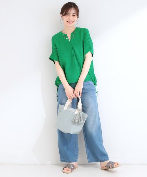 SHOO・LA・RUE(シューラルー)の「【SHOO・LA・RUE DENIM/SS-LL】程よい厚みの ストレートデニムパンツ(10.5オンス)(デニムパンツ・レディース・ブルー/オフホワイト/ブラック/ネイビー・10/01/02/03/04)」の8枚目の写真