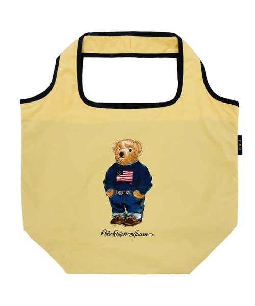 POLO RALPH LAUREN(ポロ ラルフ ローレン)の「折りたたみバッグ(トートバッグ・レディース・イエロー/ベージュ・FREE)」の1枚目の写真