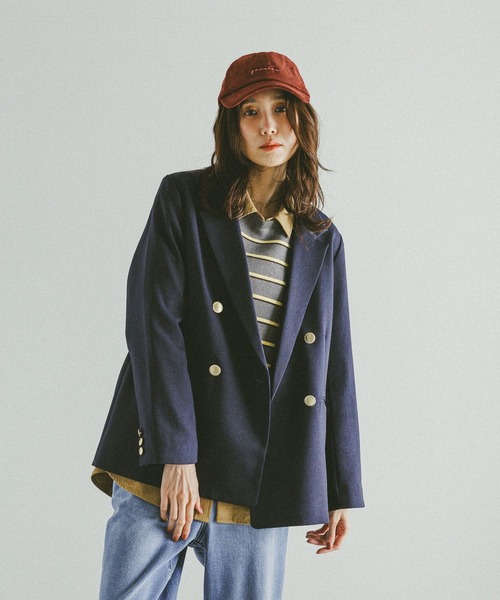 GLOBAL WORK（グローバルワーク）の「スウェットライクボーダープルオーバー/601626（ニット/セーター・レディース・グレー/アイボリー/ライトブルー・MEDIUM/LARGE）」の8枚目の写真