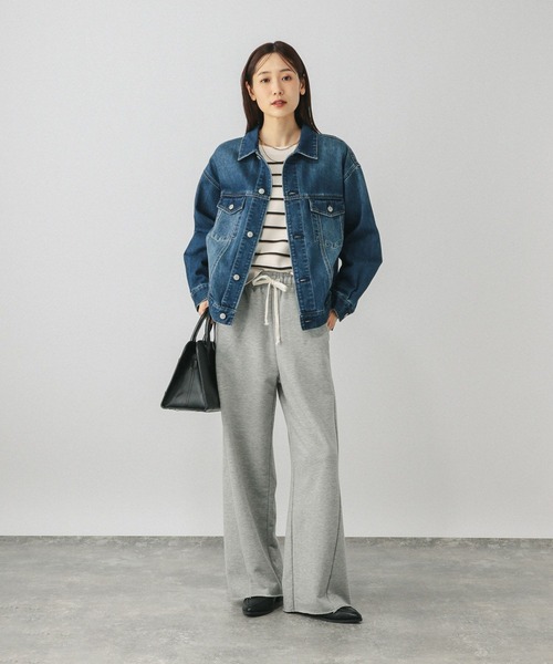 GLOBAL WORK（グローバルワーク）の「スウェットライクボーダープルオーバー/601626（ニット/セーター・レディース・グレー/アイボリー/ライトブルー・MEDIUM/LARGE）」の14枚目の写真