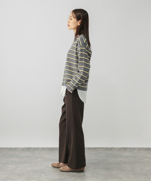 GLOBAL WORK（グローバルワーク）の「スウェットライクボーダープルオーバー/601626（ニット/セーター・レディース・グレー/アイボリー/ライトブルー・MEDIUM/LARGE）」の19枚目の写真