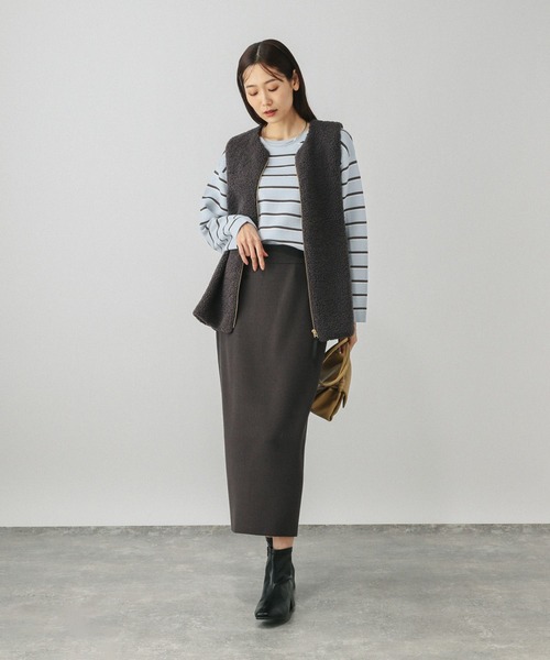 GLOBAL WORK（グローバルワーク）の「スウェットライクボーダープルオーバー/601626（ニット/セーター・レディース・グレー/アイボリー/ライトブルー・MEDIUM/LARGE）」の22枚目の写真