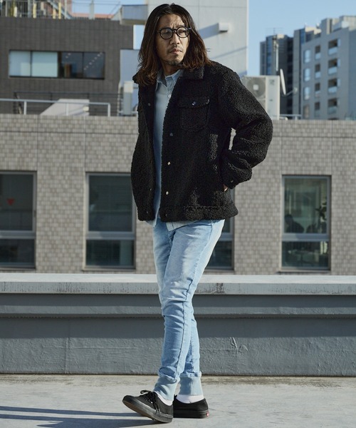 WP WESTPOINT（ダブルピーウエストポイント）の「WP WESTPOINT/ダブルピー ウエストポイント ボア Gジャン 秋服 2026年秋冬 冬服（ブルゾン・メンズ・ブラック・S/M/L/XL）」の2枚目の写真