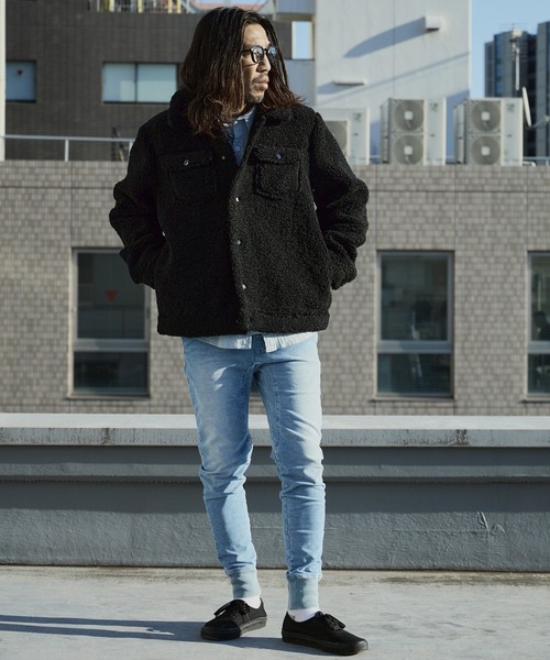 WP WESTPOINT（ダブルピーウエストポイント）の「WP WESTPOINT/ダブルピー ウエストポイント ボア Gジャン 秋服 2026年秋冬 冬服（ブルゾン・メンズ・ブラック・S/M/L/XL）」の3枚目の写真