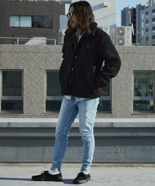 WP WESTPOINT（ダブルピーウエストポイント）の「WP WESTPOINT/ダブルピー ウエストポイント ボア Gジャン 秋服 2026年秋冬 冬服（ブルゾン・メンズ・ブラック・S/M/L/XL）」の4枚目の写真