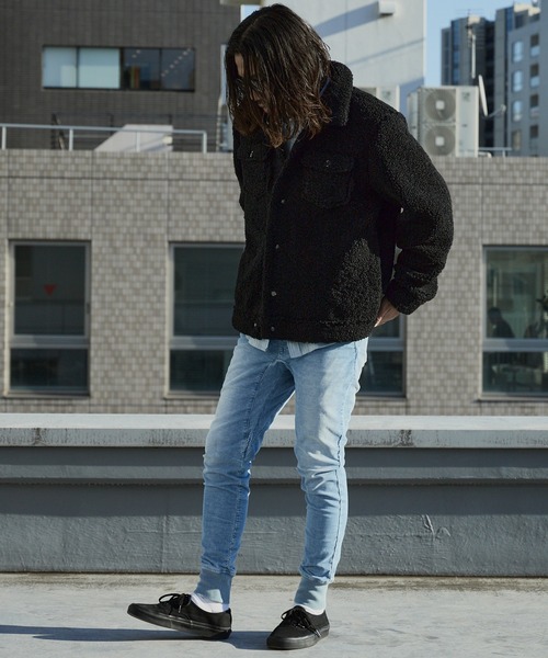 WP WESTPOINT（ダブルピーウエストポイント）の「WP WESTPOINT/ダブルピー ウエストポイント ボア Gジャン 秋服 2026年秋冬 冬服（ブルゾン・メンズ・ブラック・S/M/L/XL）」の5枚目の写真