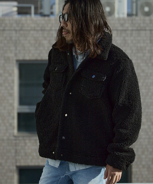 WP WESTPOINT（ダブルピーウエストポイント）の「WP WESTPOINT/ダブルピー ウエストポイント ボア Gジャン 秋服 2026年秋冬 冬服（ブルゾン・メンズ・ブラック・S/M/L/XL）」の6枚目の写真