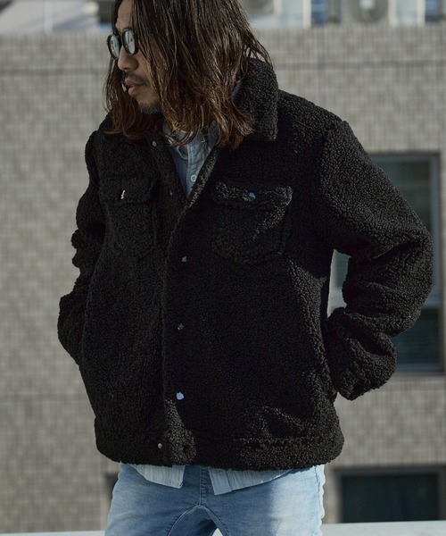 WP WESTPOINT（ダブルピーウエストポイント）の「WP WESTPOINT/ダブルピー ウエストポイント ボア Gジャン 秋服 2026年秋冬 冬服（ブルゾン・メンズ・ブラック・S/M/L/XL）」の7枚目の写真