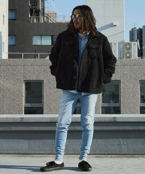 WP WESTPOINT（ダブルピーウエストポイント）の「WP WESTPOINT/ダブルピー ウエストポイント ボア Gジャン 秋服 2026年秋冬 冬服（ブルゾン・メンズ・ブラック・S/M/L/XL）」の8枚目の写真