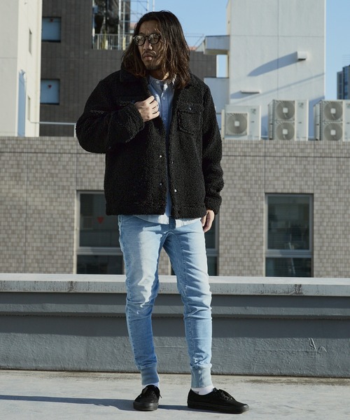 WP WESTPOINT（ダブルピーウエストポイント）の「WP WESTPOINT/ダブルピー ウエストポイント ボア Gジャン 秋服 2026年秋冬 冬服（ブルゾン・メンズ・ブラック・S/M/L/XL）」の9枚目の写真