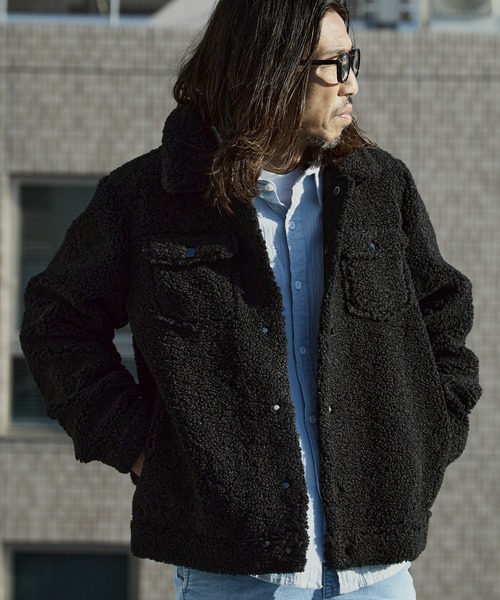 WP WESTPOINT（ダブルピーウエストポイント）の「WP WESTPOINT/ダブルピー ウエストポイント ボア Gジャン 秋服 2026年秋冬 冬服（ブルゾン・メンズ・ブラック・S/M/L/XL）」の11枚目の写真