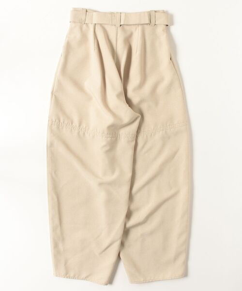 LOSCa（ロスカ）の「ウエストベルト付きカーブパンツ（スラックス・レディース・ウィート/チャコールグレー・S/M）」の10枚目の写真