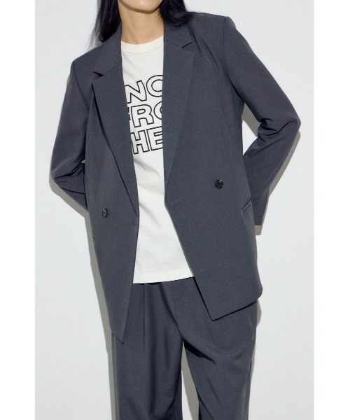 AZUL by moussy（アズールバイマウジー）の「ダブルテーラードジャケット（テーラードジャケット・レディース・杢グレー/ブラック/ベージュ・SMALL/MEDIUM）」の19枚目の写真