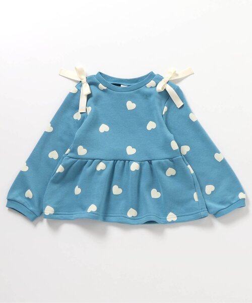 apres les cours（アプレレクール）の「【WEB限定】肩リボンペプラムトレーナー_ジュニア対応（スウェット・キッズ・ピンク/レッド/アイボリー/ブルー/グレー・90/130/140/80/110/100/120）」の9枚目の写真