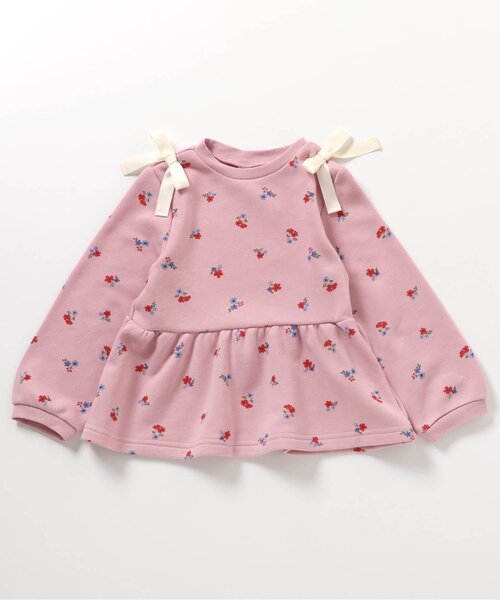 apres les cours（アプレレクール）の「【WEB限定】肩リボンペプラムトレーナー_ジュニア対応（スウェット・キッズ・ピンク/レッド/アイボリー/ブルー/グレー・90/130/140/80/110/100/120）」の15枚目の写真