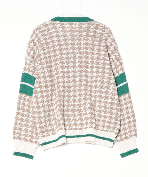 gossip!ロサンゼルス(ゴシップロサンゼルス)の「レトロチェック柄バイカラー配色オーバーサイズカジュアルニットプルオーバー(ニット/セーター・レディース・ブラウン/ライトブラウン/ブラック・FREE)」の22枚目の写真