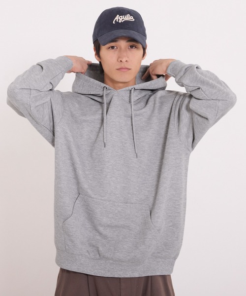 coca（coca）（コカ）の「ポリエステル裏毛ベーシックプルパーカー |ユニセックス（パーカー・メンズ・ブラック/ライトグレー/グリーン/オートミール・L/M/XL/S）」の10枚目の写真