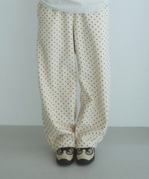 KOOKEESEE（クキシ）の「ミニドットフリースパンツ（クリーム）（スウェットパンツ）」