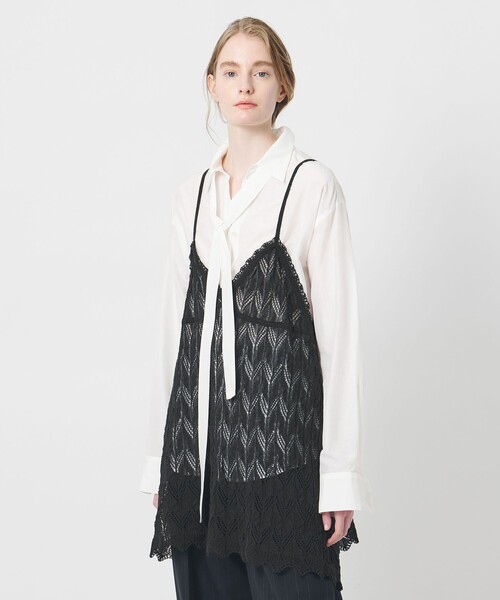 AEWEN MATOPH(イウエン マトフ)の「<AEWEN MATOPH>ニットレースキャミソールワンピース(ワンピース・レディース・ブラック/オフホワイト・FREE)」の9枚目の写真