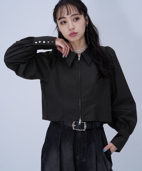 HARE(ハレ)の「2Pドットキャミソール/ショートシャツ(HARE)(シャツ/ブラウス・レディース・ブラック/ホワイト・FREE)」の11枚目の写真