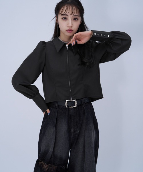 HARE(ハレ)の「2Pドットキャミソール/ショートシャツ(HARE)(シャツ/ブラウス・レディース・ブラック/ホワイト・FREE)」の14枚目の写真