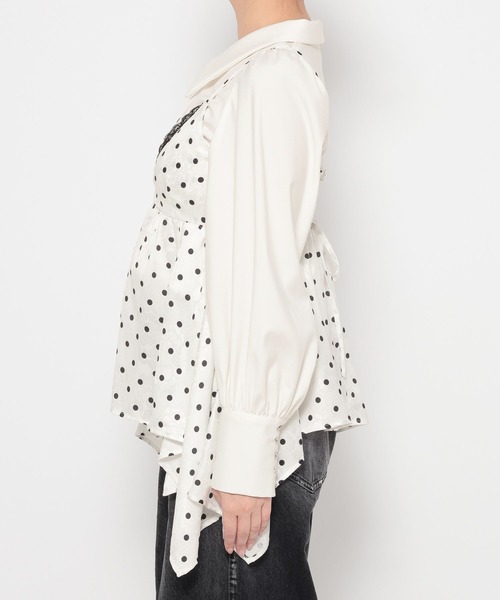 HARE(ハレ)の「2Pドットキャミソール/ショートシャツ(HARE)(シャツ/ブラウス・レディース・ブラック/ホワイト・FREE)」の17枚目の写真