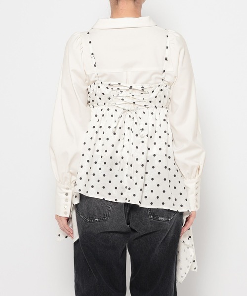 HARE(ハレ)の「2Pドットキャミソール/ショートシャツ(HARE)(シャツ/ブラウス・レディース・ブラック/ホワイト・FREE)」の18枚目の写真