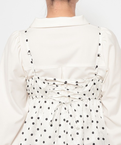 HARE(ハレ)の「2Pドットキャミソール/ショートシャツ(HARE)(シャツ/ブラウス・レディース・ブラック/ホワイト・FREE)」の22枚目の写真