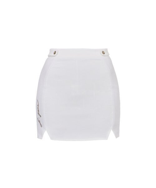 J.JANE(ジェイジェーン)の「コーデュロイ配色ダブルスリットスカート (アイボリー)(スカート・レディース・アイボリー・S/M/L/XS)」の2枚目の写真