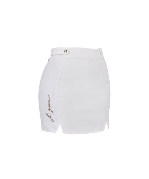 J.JANE(ジェイジェーン)の「コーデュロイ配色ダブルスリットスカート (アイボリー)(スカート・レディース・アイボリー・S/M/L/XS)」の3枚目の写真